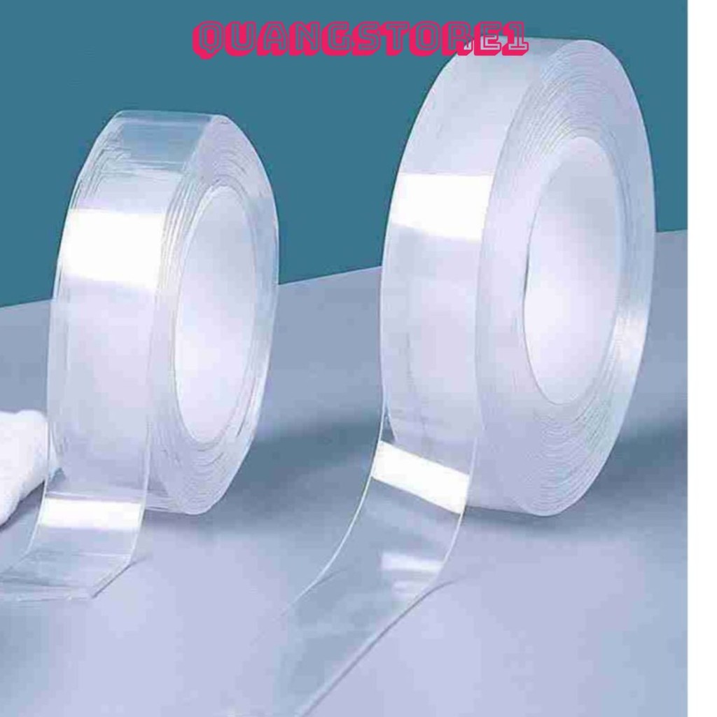 🔥KEO DÁN SIÊU DÍNH🔥 Băng Dính Nano Dán 2 Mặt Trong Suốt/ Băng Keo 2 Mặt 3M Đa Năng- Dán Tường/ Cố Định Thảm/ Treo Tranh