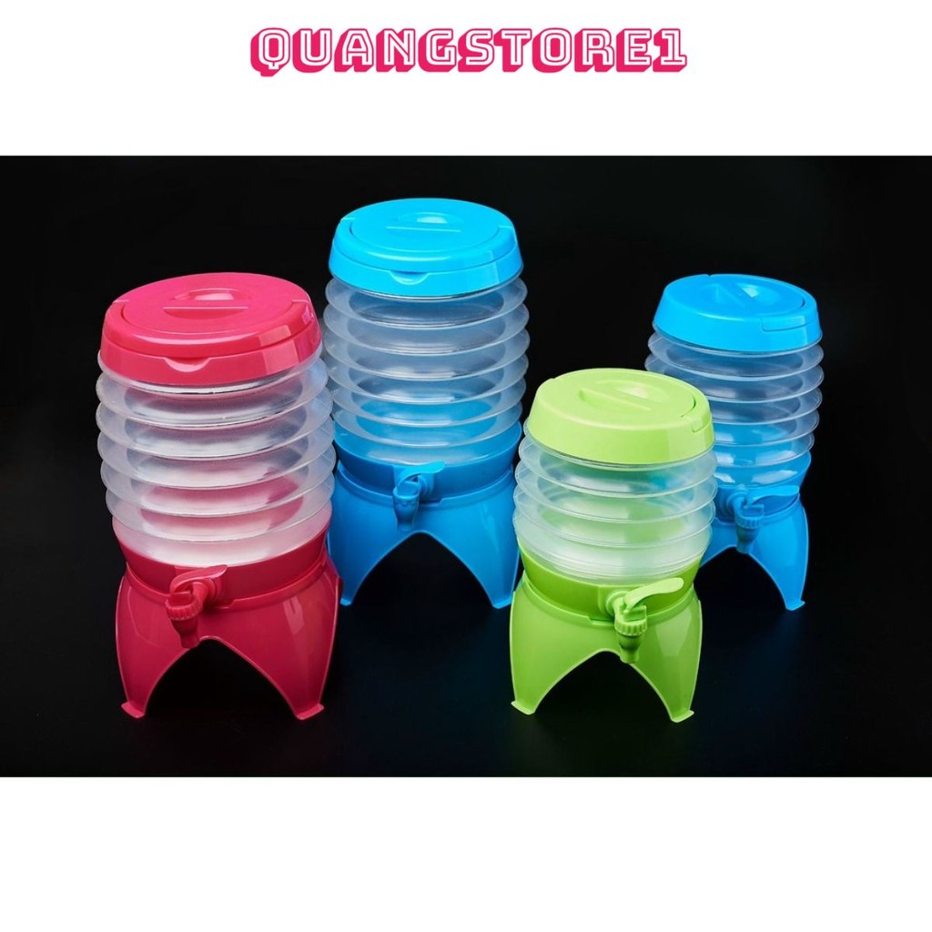 Bình Nước Dung Tích 3,5l GẤP GỌN trong Balo Cho Du Lịch Cắm Trại Dã Ngoại Công Trường Đa Năng
