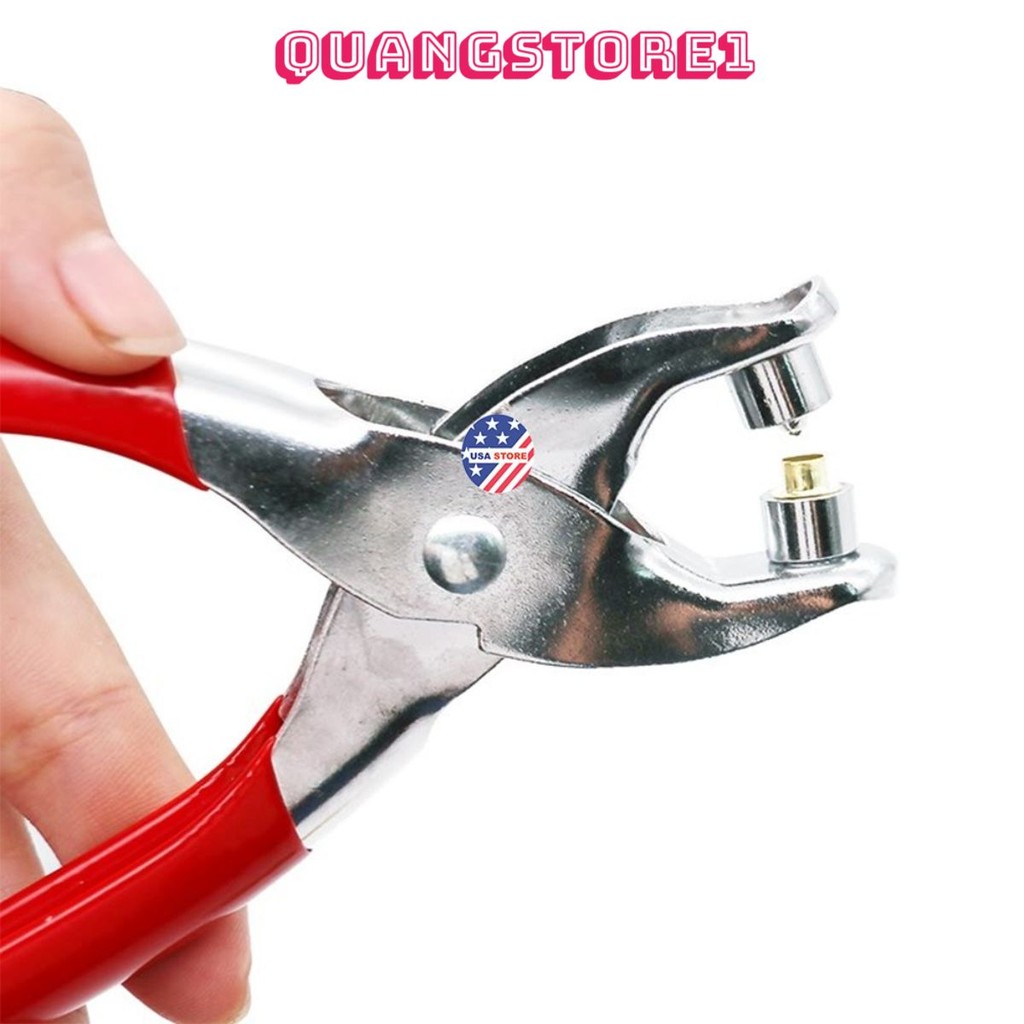 Kìm BẤM CÚC, LỖ KHOEN Tròn T3 Vải Da / Vải / Canvas Siêu Tốc - Kềm Bấm Lỗ Bạt, Túi Xách, Dây Lưng Tặng Túi Khoen