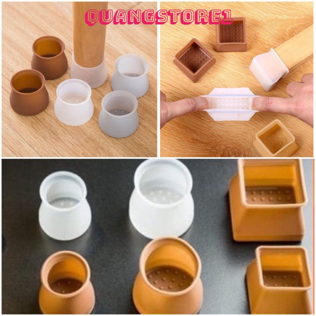 [COMBO 20] Vỏ bọc chân bàn ghế bằng silicon dày co giãn tốt