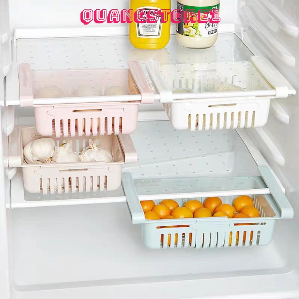 (Cao Cấp) Khay Đựng Thức Ăn Trong Tủ Lạnh Tiết Kiệm Không Gian