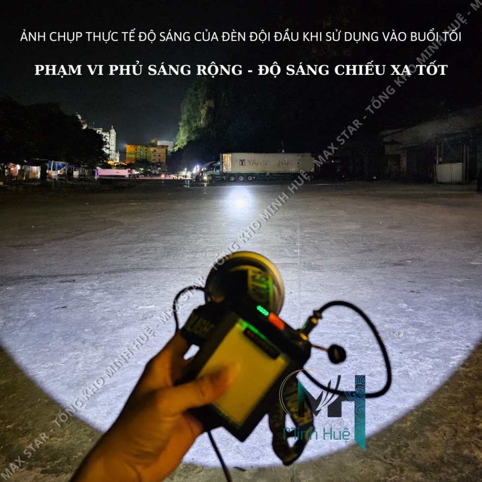 Đèn đội đầu kẹp bình siêu sáng chiếu xa 2 chế độ sáng ntt95