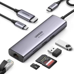 Bộ chuyển đổi Type C UGREEN 60515 sang 2*USB 3.0+HDMI, RJ45, SD TF và PD hỗ trợ 4K - Hàng phân phối chính hãng — ảnh 3