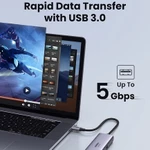 Bộ chuyển đổi Type C UGREEN 60515 sang 2*USB 3.0+HDMI, RJ45, SD TF và PD hỗ trợ 4K - Hàng phân phối chính hãng — ảnh 4