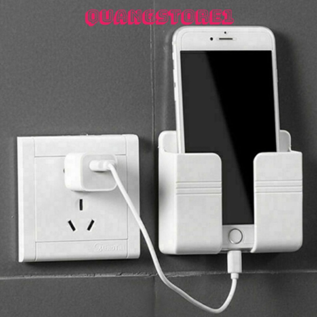 (CAO CẤP) Kệ Dán Tường Để Điện Thoại,Điều Khiển Remote Xẻ Rãnh Tiện Lợi - Khay Đựng Điện Thoại Dán Tưòng #giadodienthoai
