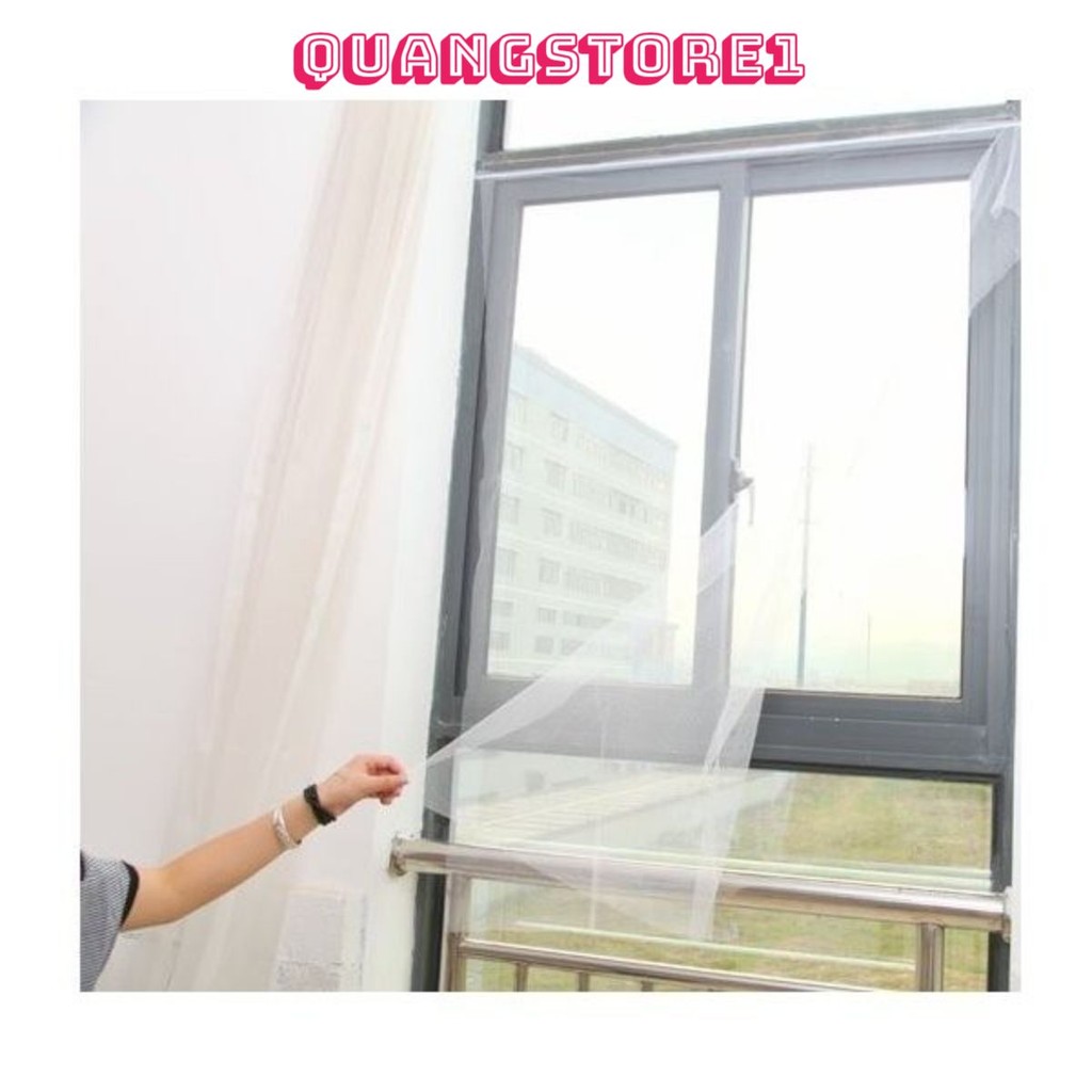 Vải Màn Lưới CHẮN MUỖI Thông Minh - Tấm Chống Ngăn Côn Trùng - Size Cửa Sổ 1.5 X 1.3 Mét - (Kèm Cuộn Dính Đa Năng)