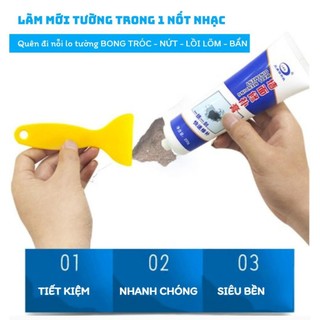 Keo Vá Tường Đa Năng Tuýp 250g - Sửa Chữa Nứt Nẻ, Bong Tróc, Che Khuyết Điểm, Chống Thấm Hiệu Quả