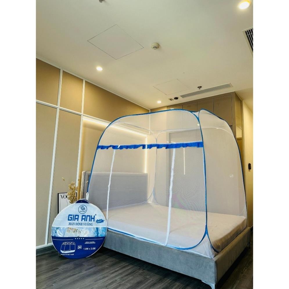 Ảnh Màn Chụp Tự Bung Đỉnh Vuông - Mùng Đỉnh Vuông Cao Cấp Chống Muỗi Và Côn Trùng Hiệu Quả - Hàng VNXK ( Bảo Hành 12 Tháng ) 2