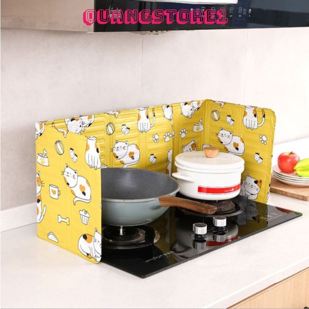 Miếng Chắn Dầu Mỡ Bếp Ga Có Hoạ Tiết Bắt Mắt .