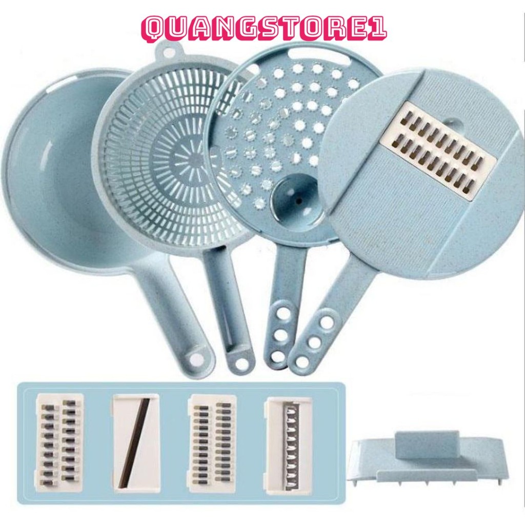 (Combo 1 Bộ) Lạo Rau Củ Quả Đa Năng Nhiều Dao Thay Thế - Bộ Nạo Nhà Bếp Cao Cấp - Tiện Lợi - Mâu Mã Mới GC12311