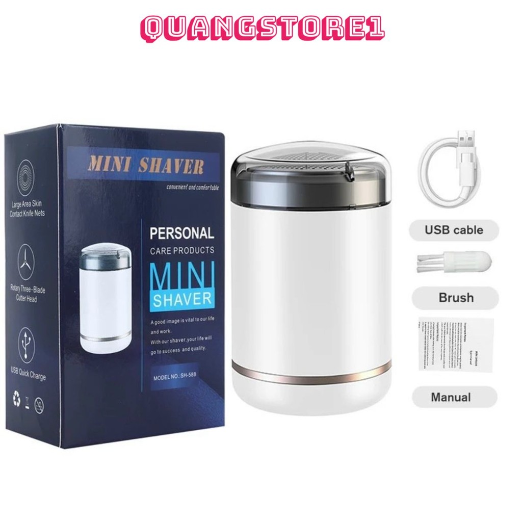 Máy cạo râu mini Nhật Bản cực hot 2021, Dao cạo râu điện 3 lưỡi siêu nhỏ gọn công nghệ Nhật Bản #maycaorau