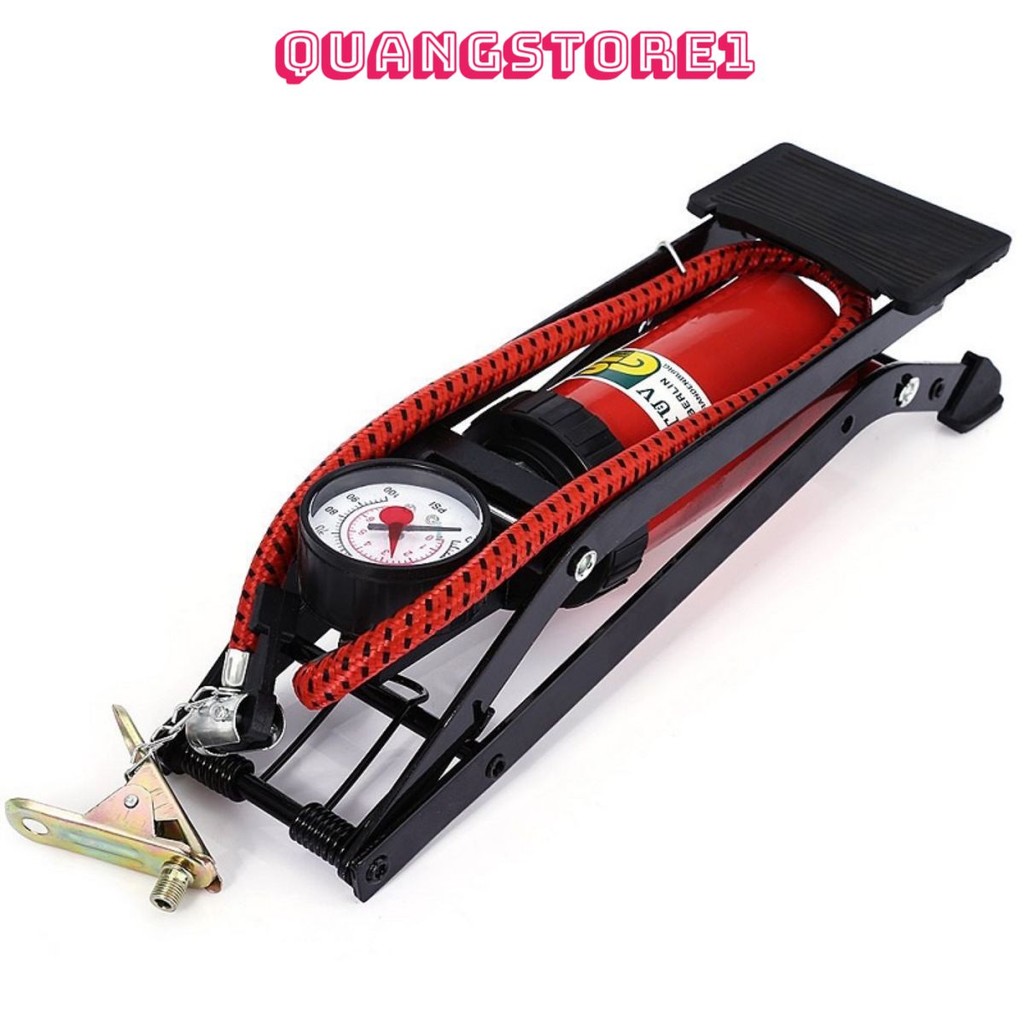 Bơm đạp chân mini đa năng - giúp tiết kiệm thời gian bơm xe đạp, xe máy và ô tô, Bơm đạp chân mini chất lượng cao