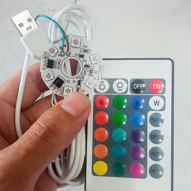 Chip LED 5V 6LED đổi màu có remote kèm dây nguồn USB | Shopee Việt Nam