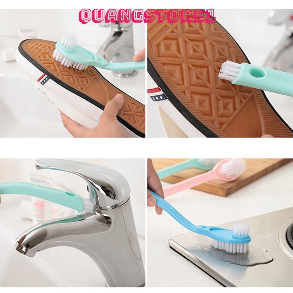 Chổi Cọ Đánh Giày Dép Chuyên Dụng - Vệ Sinh Những Chỗ Hẹp, Sâu của Giầy (Kiểu 2/3 Đầu Chổi)