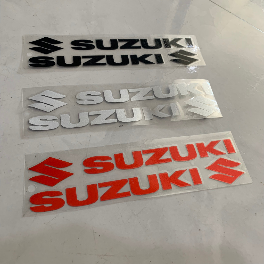 2 Tem Dán Phuộc Trước, gắp Chữ SUZUKI phản quang sáng Chống Thấm Nước ...