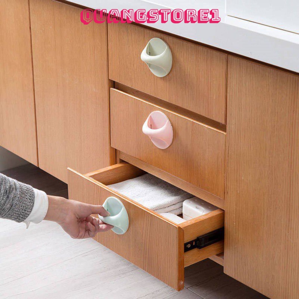 Tay Cầm Nắm Cửa, Ngăn Kéo, Tay Lùa Kéo Gắn Cửa Kính, Cửa Tủ Lạnh Chất Nhựa ABS Cao Cấp Tay Cầm Nắm Cửa Đa Năng KIỂU TRÒN