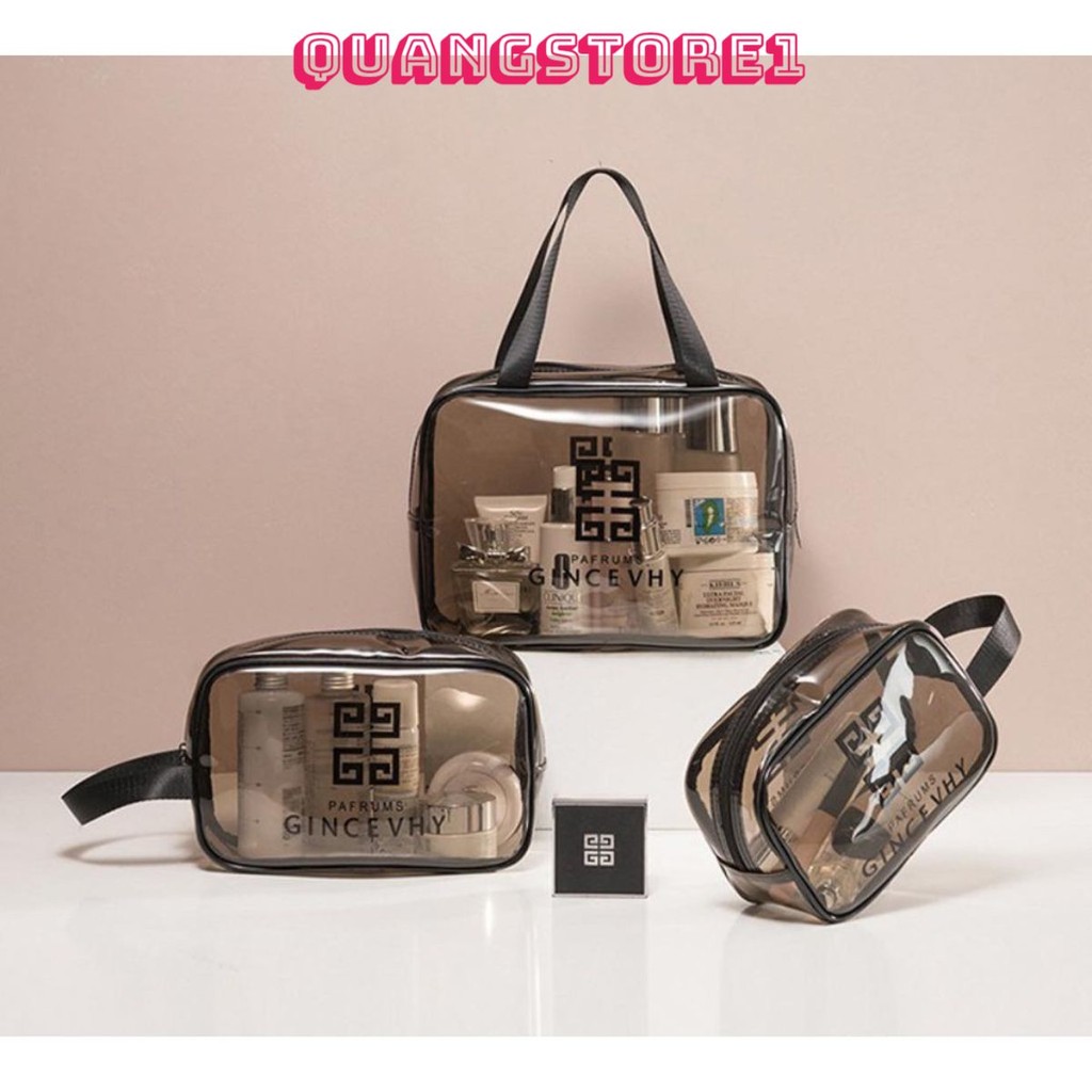 Set Túi Trong Suốt Đựng Đồ Cá Nhân, Mỹ Phẩm Du Lịch Thời Trang, Túi Đựng Mỹ Phẩm Cao Cấp - Túi Đựng Đồ Du Lịch Đa Năng