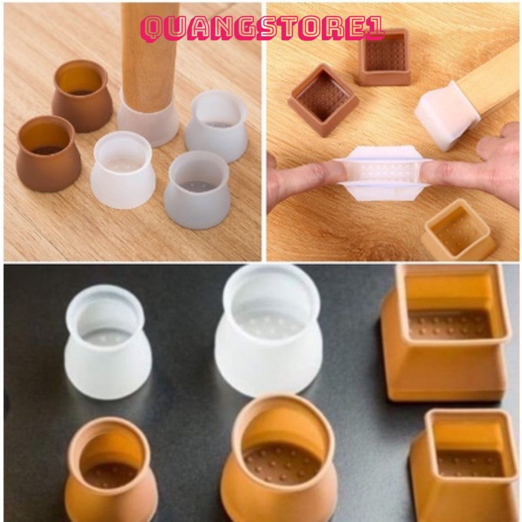 [COMBO 20] Nút Bọc Chân Bàn Ghế Bằng Silicon Dày Chống Xước, Chống Ồn, Miếng Silicon Bọc Chân Bàn Ghế Chống Trầy