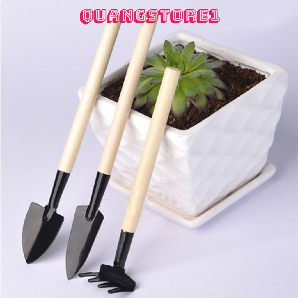 Bộ Dụng Cụ Làm Vườn - Bộ Cuốc Xẻng Mini 3 Món Tiện Dụng - Dụng Cụ Làm Vườn Trồng Cây Tiện Lợi