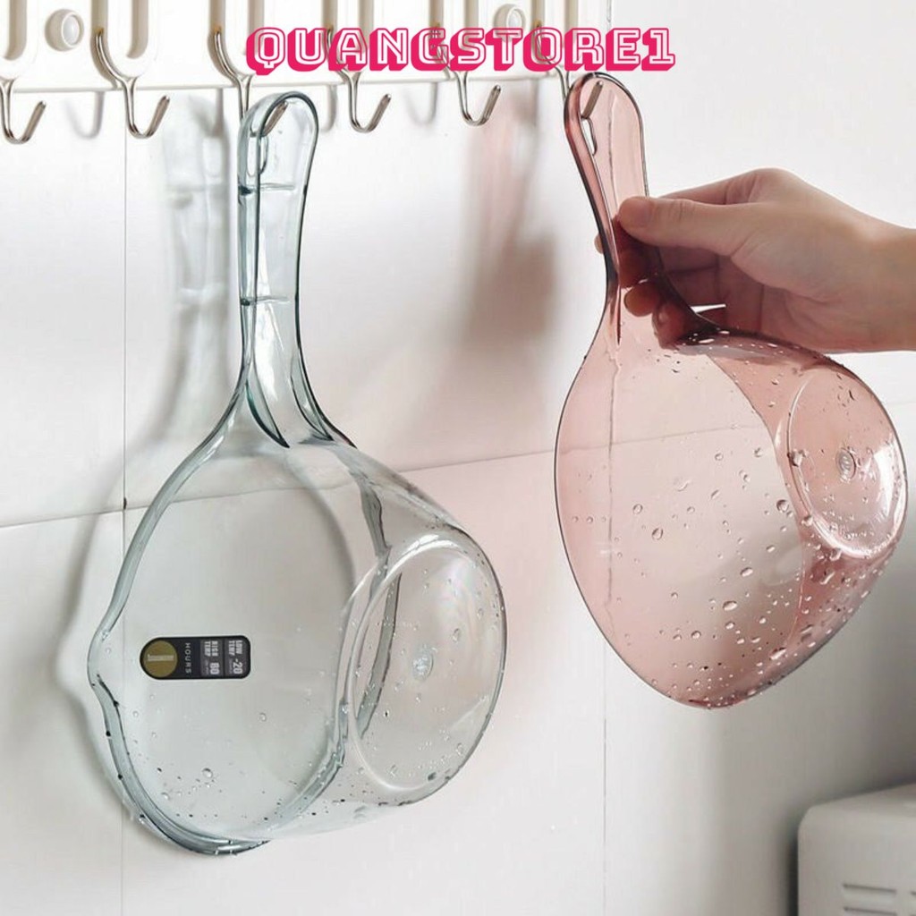 Gáo Múc Nước Bằng Nhựa ACRYLIC Trong Suốt Có Tay Cầm , Ca Gáo Múc Nước Bằng Nhựa Cao Cấp Trong Suốt Tiện Lợi QUANGSTORE1