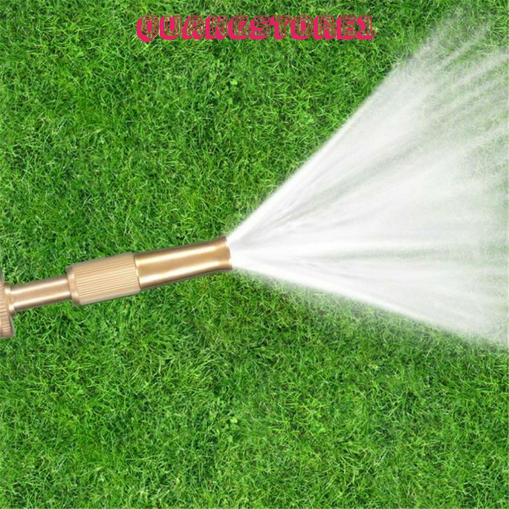 Đầu Vòi Xịt Tăng Áp Bằng Đồng Rửa Xe, Tưới Cây Điều Chỉnh Nhiều Chế Độ Vòi Xịt Tăng Áp Đa Năng Vòi Rửa Xe (Kèm Đai Siết)