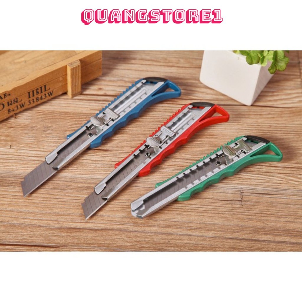 Dao Rọc Giấy Hàng Cao Cấp - Cán Dao Dọc Dày Cầm Chắc Tay - Dao Lưỡi Thép, Dao Rọc Giấy Cỡ LỚN Loại 1 (LẺ 1 CHIẾC)