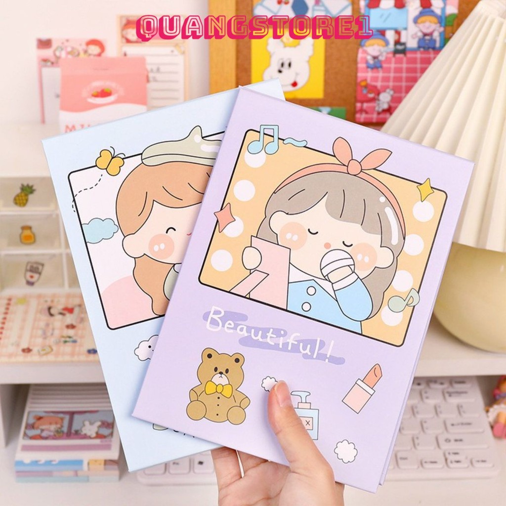 GƯƠNG KIA NGỰ Ở TRÊN BÀN - Gương giấy để bàn gập gọn dụng cụ trang điểm thời trang cho nữ- KT 13x18cm