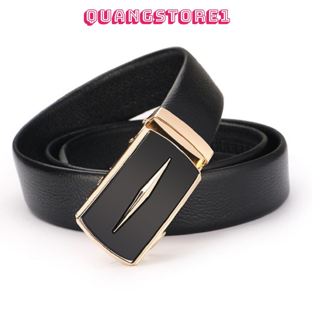 Thắt Lưng Da Nam Da Bò Xịn 100% Cao Cấp Khóa Cài Hàng Hiệu Baellerry Mạ Vàng Bạc Nam Tính Nhập Khẩu Chính Hãng GC02