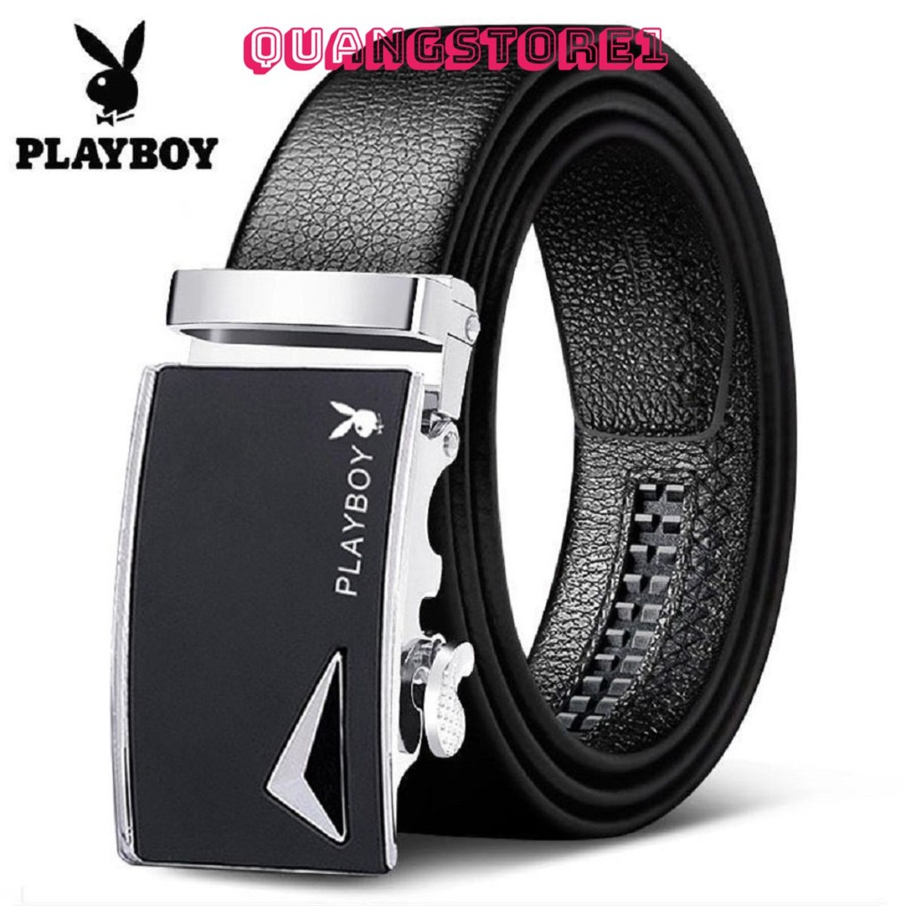 Thắt Lưng Da Nam Playboy Hàng Cao Cấp Khóa Cài. Dây Nịt Nam Da Bò 100% Chính Hãng Mạ Vàng Bạc Nam Tính GC02