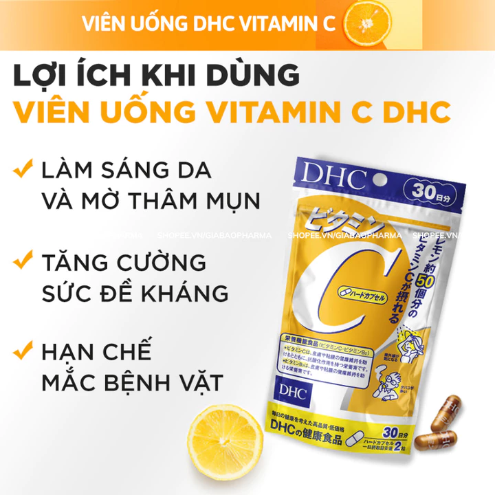 Viên uống bổ sung vitamin C DHC sáng da, mờ thâm, tăng cường đề kháng gói 30 ngày (60 viên) và 90 ngày (180 viên) – 4