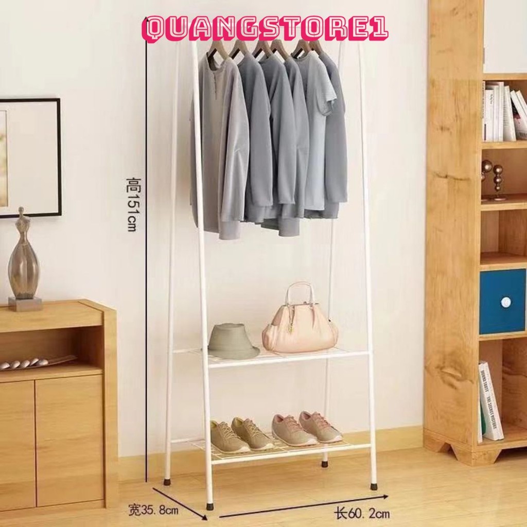 Kệ treo quần áo chữ A khung inox .