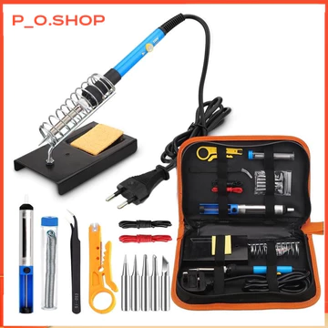 【🔥Rẻ】bộ 15 món Mỏ hàn thiếc điều chỉnh nhiệt độ, máy hàn chì mini, mỏ hàn tq936 60w 220v và phụ kiện hàn, thiếc hàn
