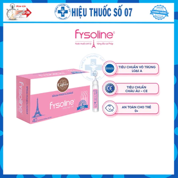 Fysoline - Nước muối sinh lý - Nước muối đẳng trương - Vệ sinh mắt, mũi, miệng cho bé - Sản xuất tai Pháp