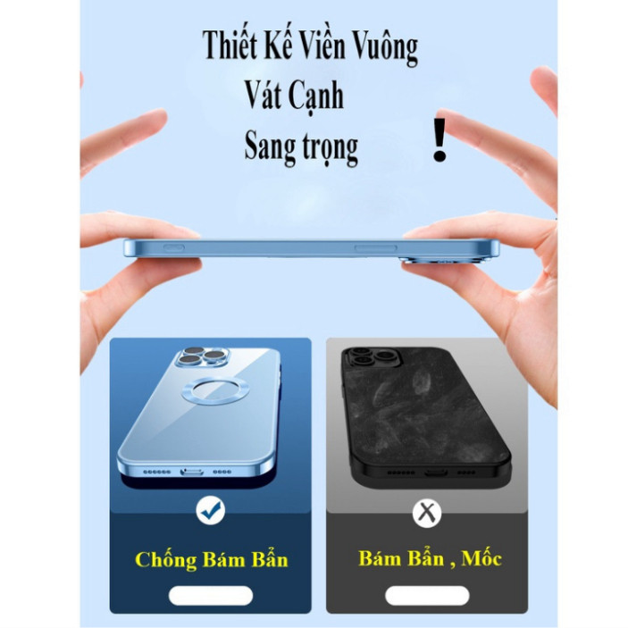 Ốp Hở Táo iphone 11 pro max 12 pro max 13 pro max 14 15 pro max X xr Xs Max 7 plus 8 - ốp lưng viền vuông Bảo vệ camera