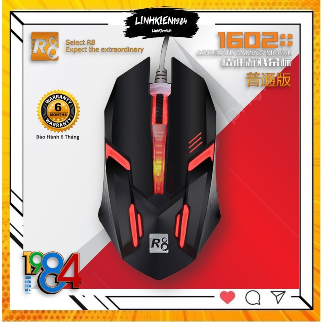 Chuột Game R8 1602 đèn led đa màu | Shopee Việt Nam