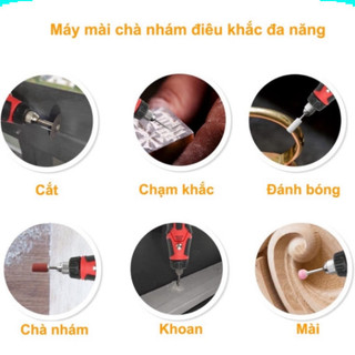 Máy mài mini, bút khắc, mài chà nhám đánh bóng tích hợp pin sạc