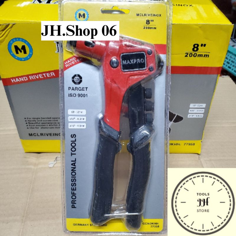 kìm rút đinh tán riveter maxpro 8inch chính hãng có trợ lực | Shopee ...