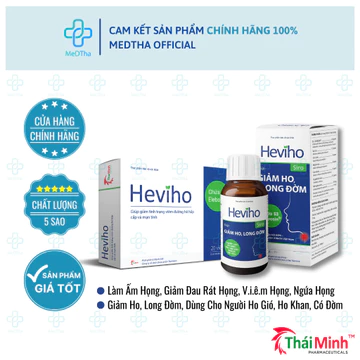 Heviho - Hỗ trợ giảm ho, long đờm, giảm đau rát họng từ Thảo dược (Viên, Siro)
