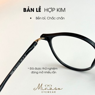 Gọng kính cận nữ nam gọng tròn dễ đeo phong cách basic, trẻ trung năng động thay được tròng cận 513A