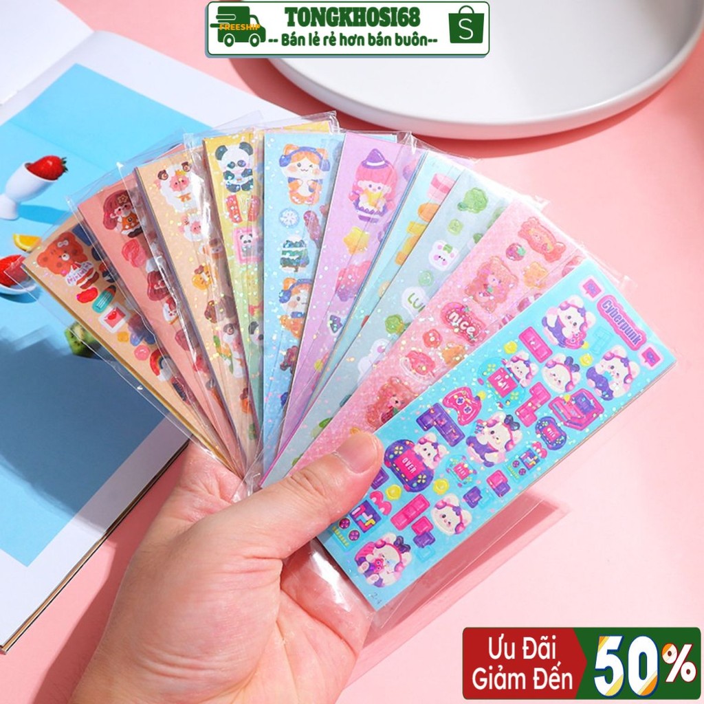 Sticker Dán Trang Trí Họa Tiết Hoạt Hình Dễ Thương, 1 Tấm Sticker Nhiều ...