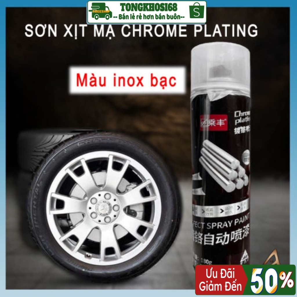 Xịt phủ màu INOX công nghệ NANO mạ bạc tráng gương, chai xịt làm mới ...