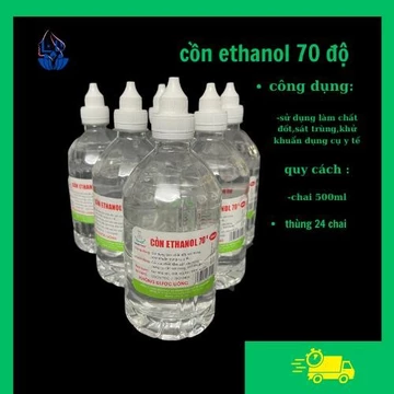 1 thùng 24 chai Cồn 70 , 90 Độ Y Tế Sát Trùng Vết Thương 500 ML