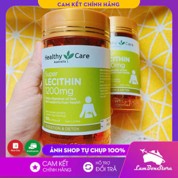 [CHĨNH HÃNG] Mầm đậu nành Úc Healthy Care Super lecithin 1200mg 100 viên