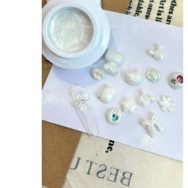 Gel khô nặn 3D Ngọc trai trắng (có vd hướng dẫn)