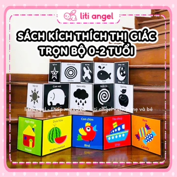 Bộ Sách ZicZac Kích Thích Thị Giác Cho Bé 0-2 Tuổi Giúp Phát Triển Não Bộ Cho Bé