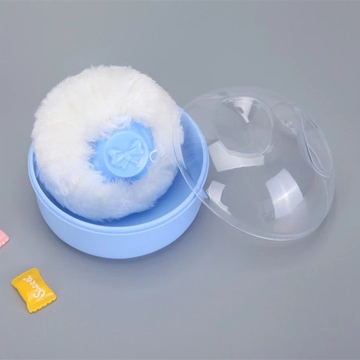 Hộp Đựng Phấn Rôm Cho Bé Kèm Bông Chậm Phấn – 7