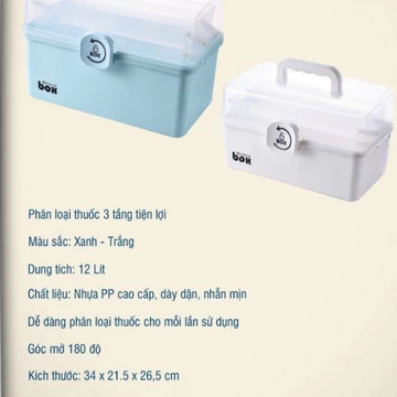 Lớn-Hộp Đựng Thuốc Gia Đình Công Suất Lớn Tủ Thuốc Thuốc Gia Đình, Hộp Lưu Trữ Nhiều Lớp Lớn Loại Lưu Trữ