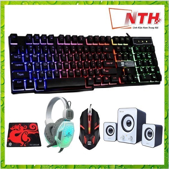 Bộ bàn phím giả cơ R8 1822 + Chuột R8 1602 và Loa Kisonli U-2400 + Tai ...
