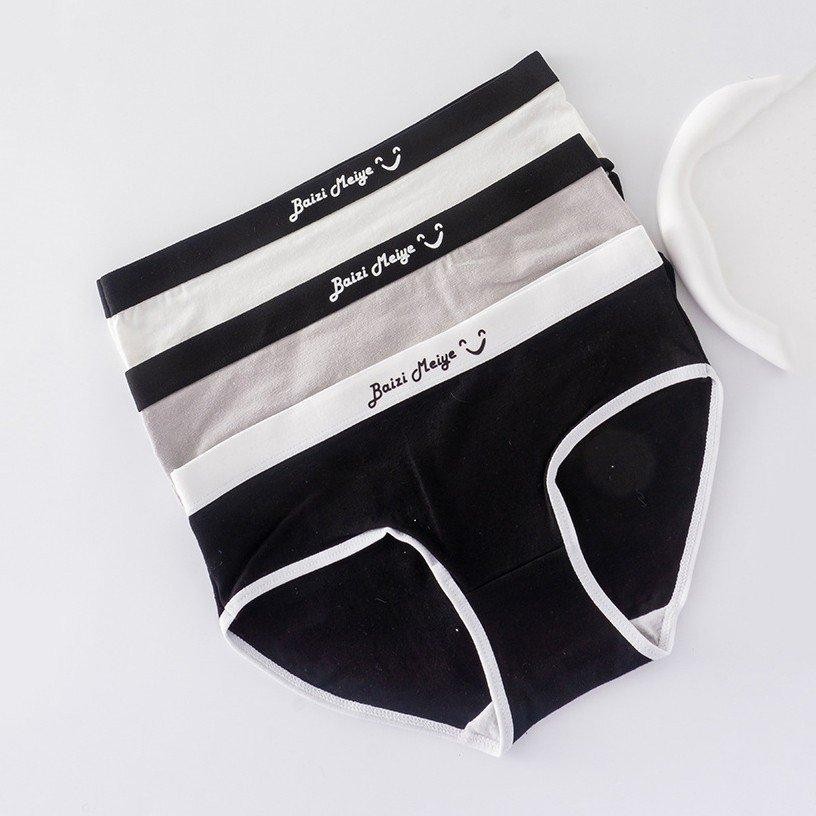 [ Xả Hàng ] Combo 3 Quần lót nữ cotton co dãn cạp vừa, Quần chip nữ đáy may kháng khuẩn ZANABRA L8822