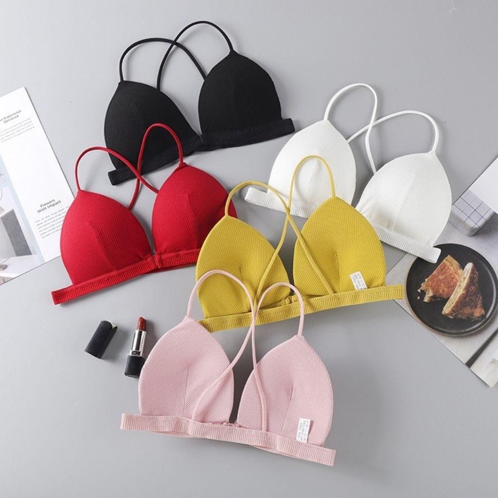 Combo 3 Áo bra nữ 2 dây chéo lưng, Set 3 Áo lót móc cài trước dễ mang ZANABRA B715